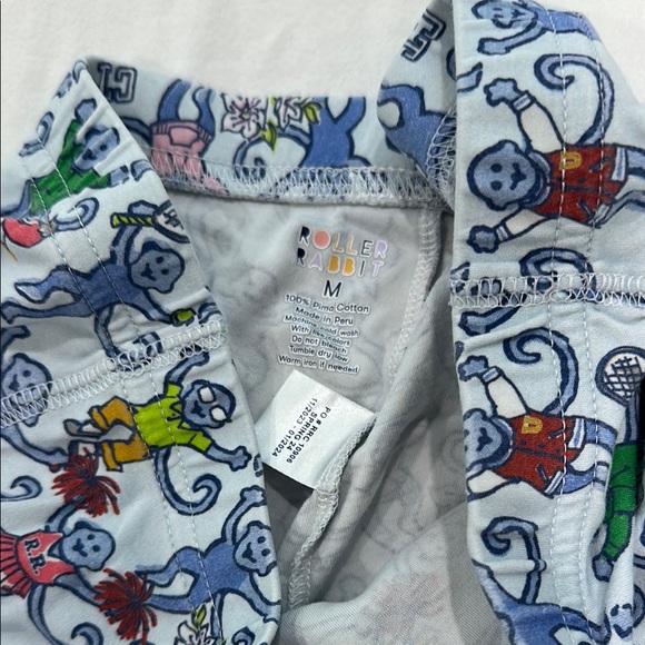 Roller Rabbit Blue and Red Floral Pajama Pants - Picture 3 of 4